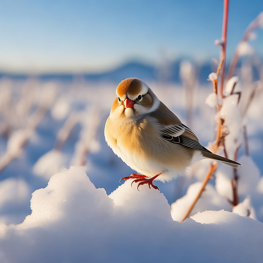 棕颈雪雀