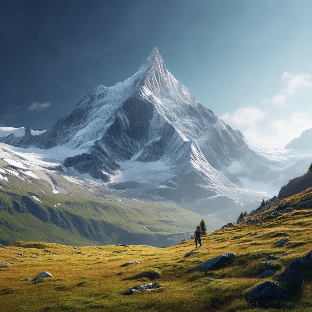 银色高山